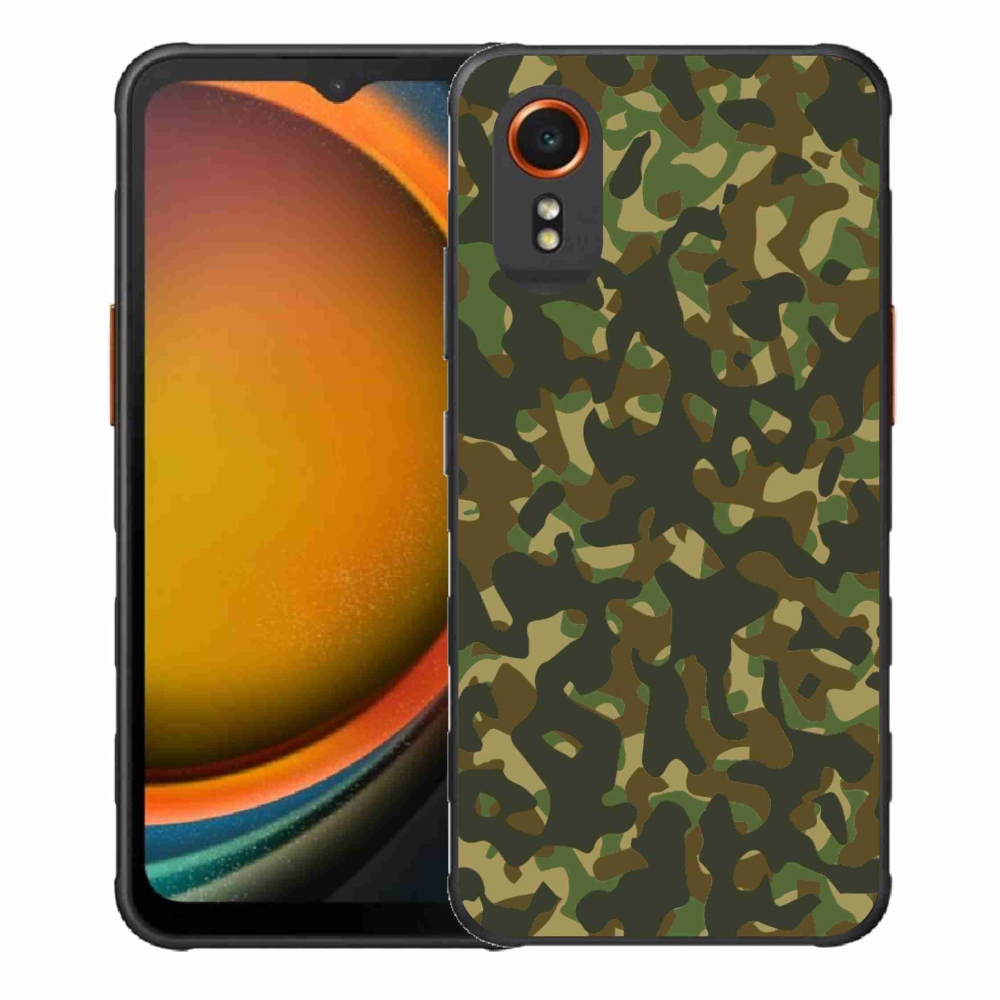 Zselés borítás mmCase Samsung Galaxy Xcover 7 készülékhez - terepszínű minta 1
