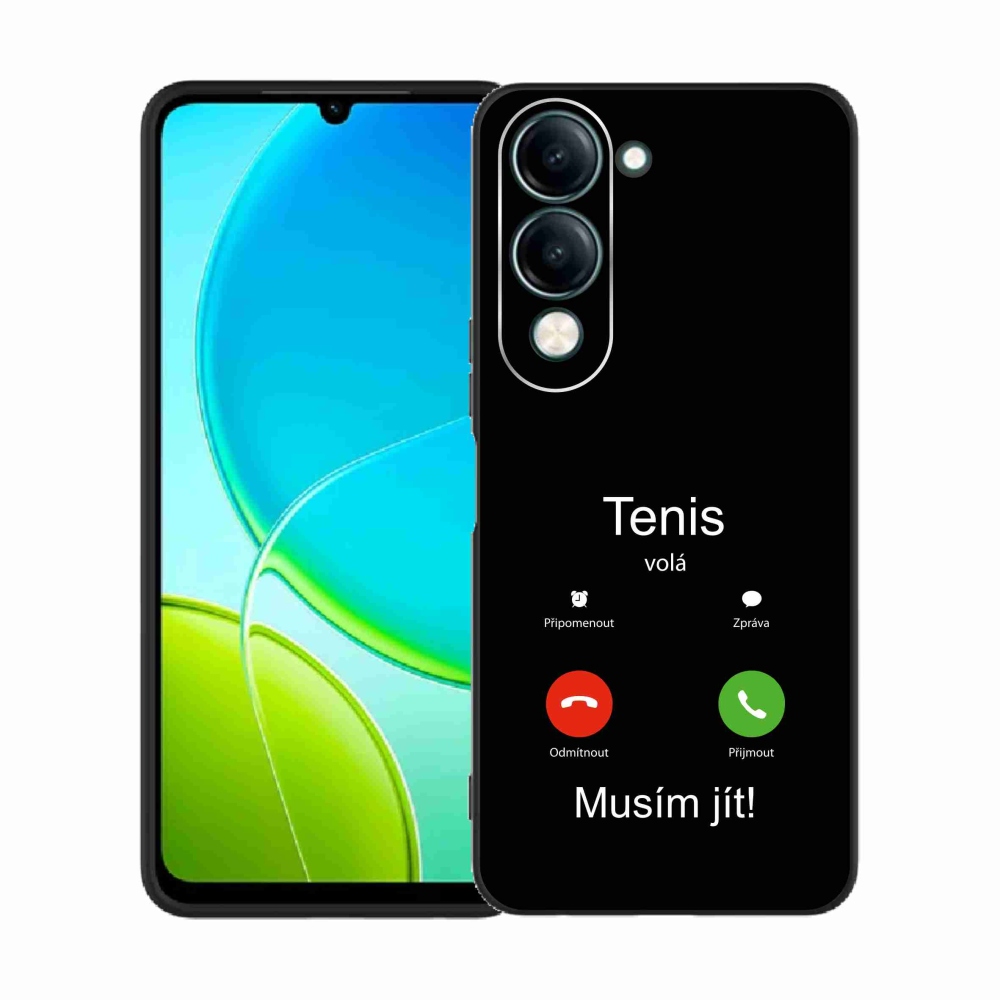 Gél borító mmCase a Vivo Y29s 5G-n - teniszhívások fekete háttérrel