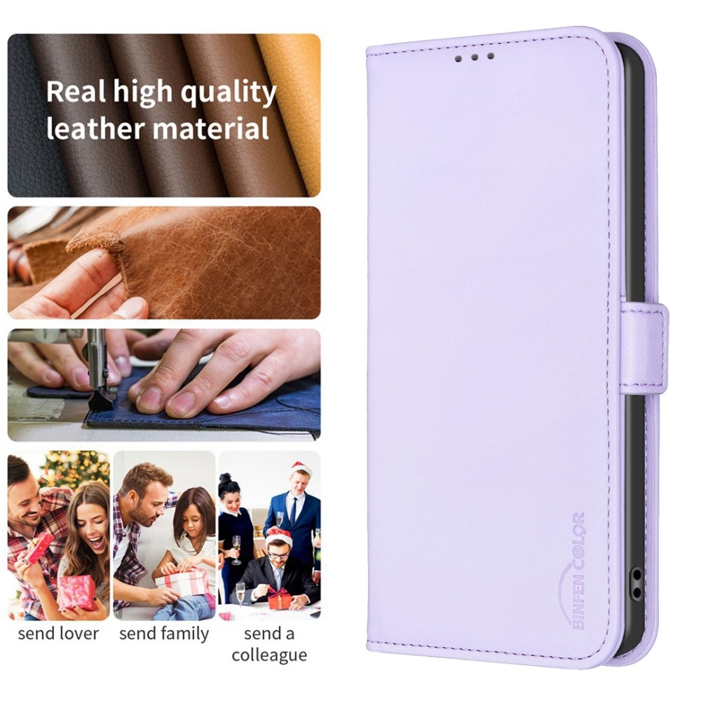 BNF könyv tok Xiaomi Redmi 13 4G/Poco M6 4G - világos lila