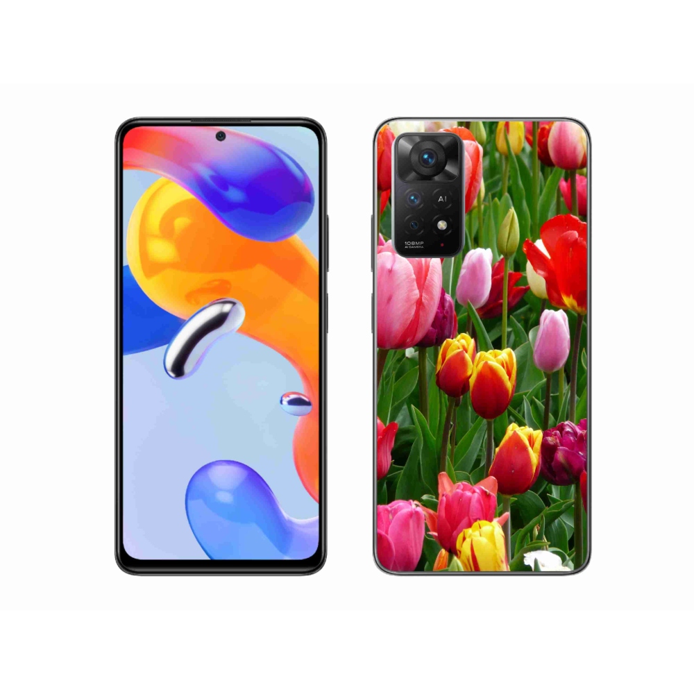 Gél borítás mmCase a Xiaomi Redmi Note 11 Pro 4G/5G számára - tulipánok