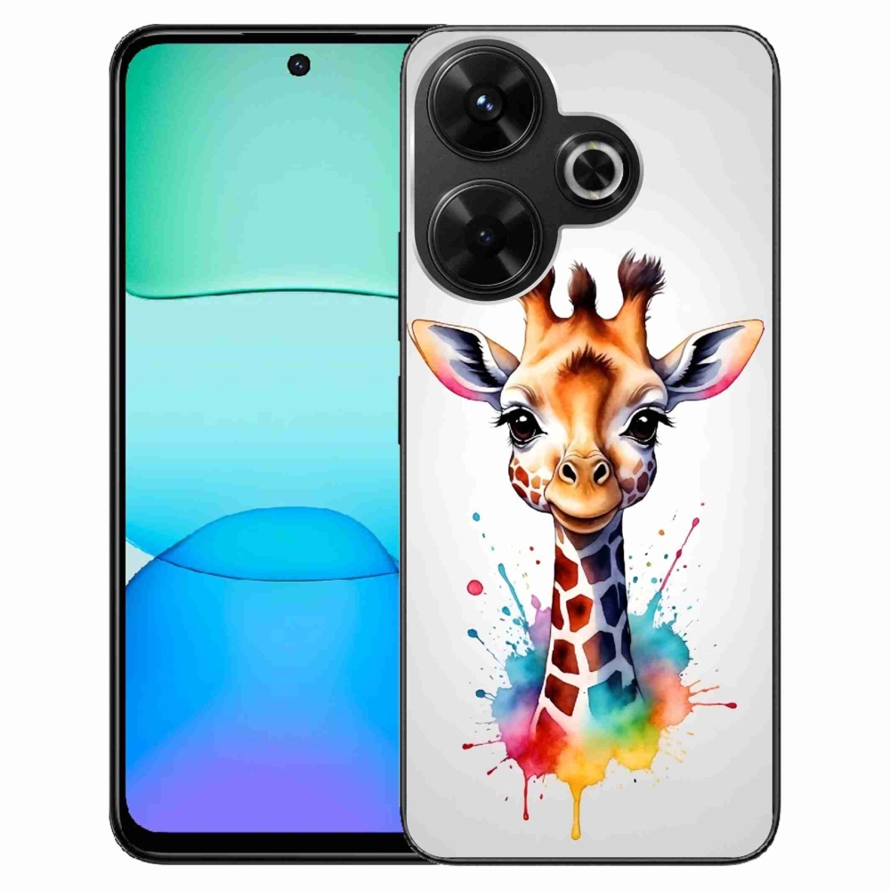 Gél borítás mmCase a Xiaomi Redmi 13 4G/Poco M6 4G - zsiráf 1