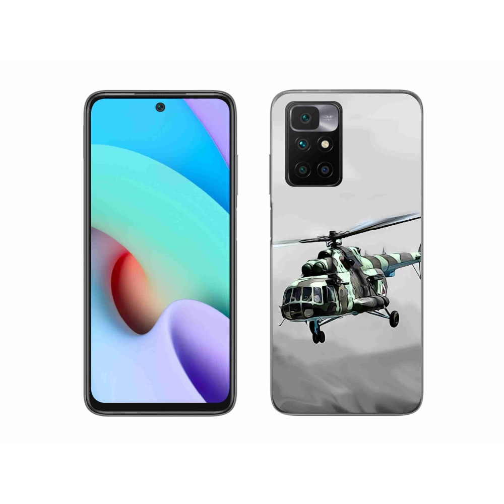 Gél borítás mmCase a Xiaomi Redmi 10/Redmi 10 (2022) - katonai helikopterhez