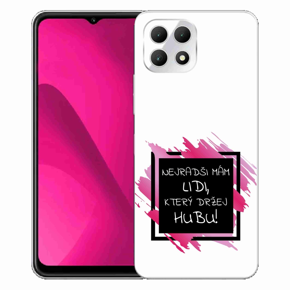 Zselés borító mmCase a T-Mobile T Phone 2 készülékhez - vicces szöveg 7 fekete-fehér háttérrel