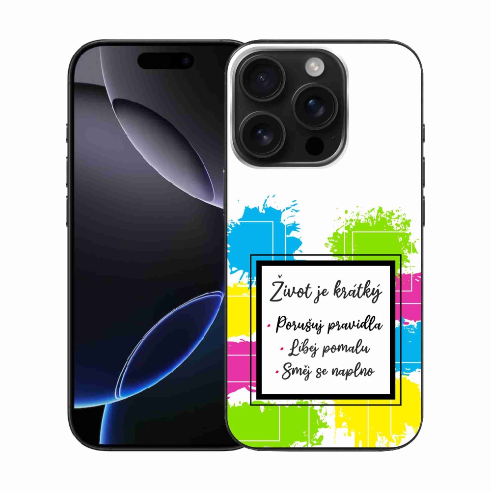Gél borítás mmCase iPhone 16 Pro készülékhez - idézet 5 fehér háttér