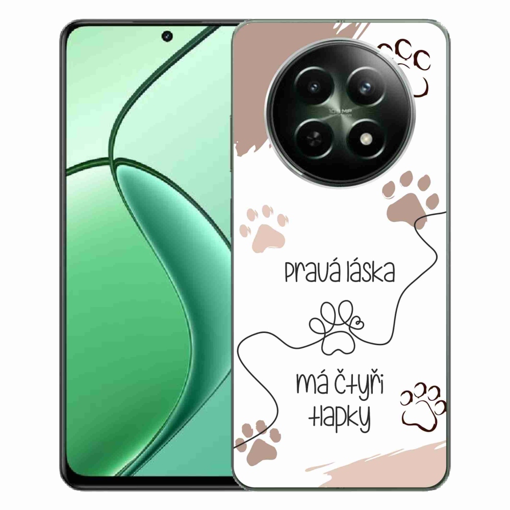 Zselés borító mmCase a Realme 12 5G/12x 5G készülékhez - kutyamotívum 1 fehér háttér