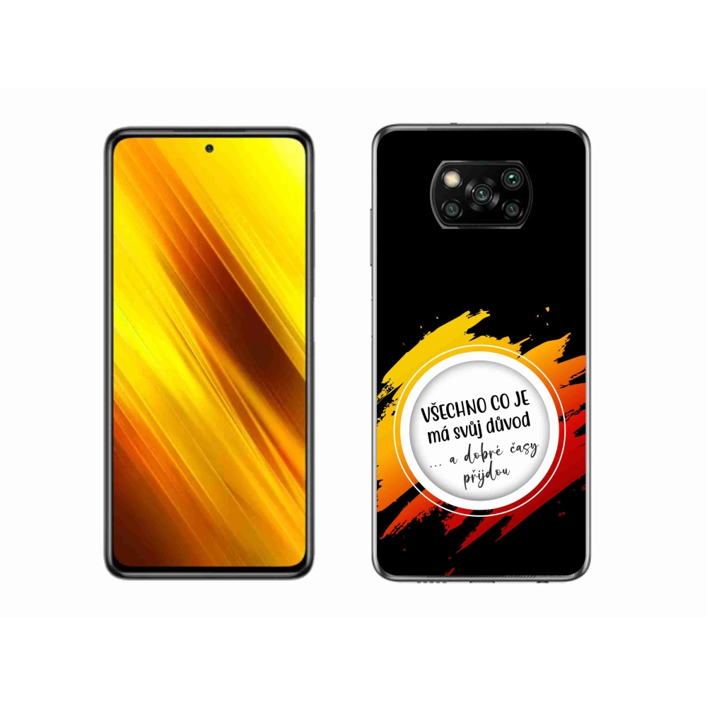 Gél borítás mmCase a Xiaomi Poco X3 Pro számára - idézet 3 fekete háttér