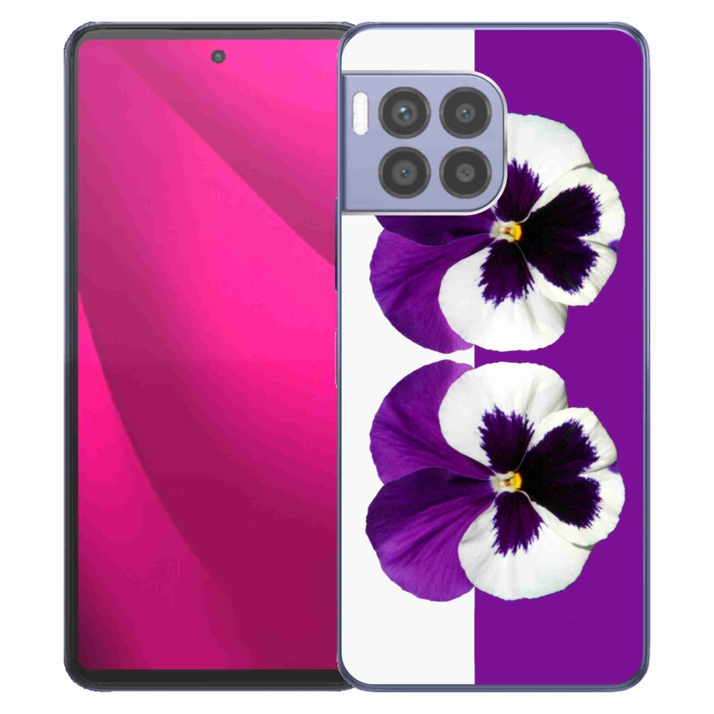 Zselés borítás mmCase a T-Mobile T Phone 2 Pro készülékhez - lila és fehér virág
