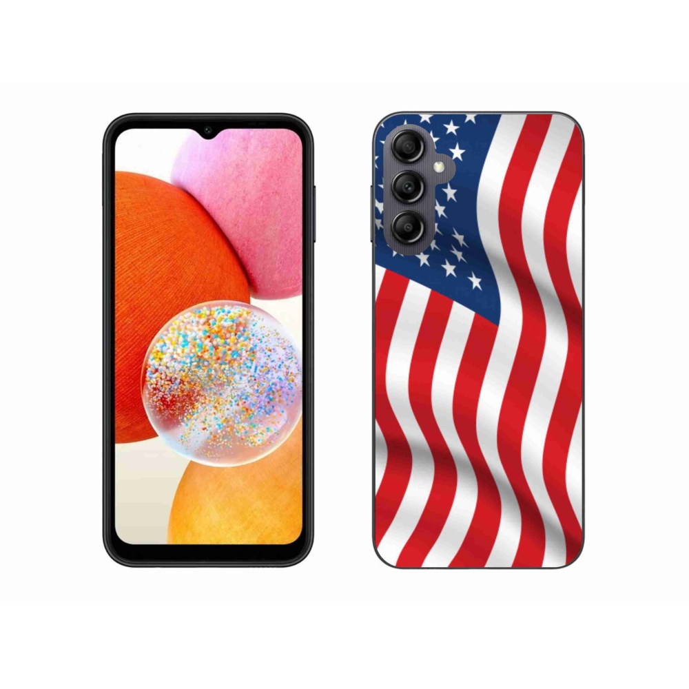 Gél borítás mmCase Samsung Galaxy A14 4G/5G - amerikai zászlóhoz
