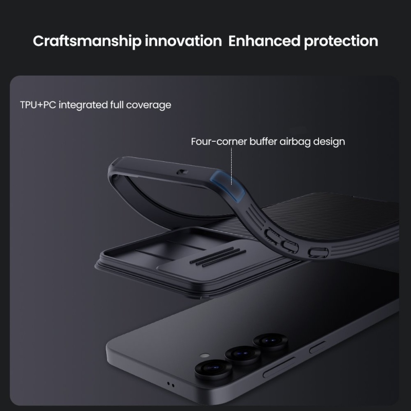 Nillkin CamShield PRO hátlap a Samsung Galaxy S25+ készülékhez Sötétzöld