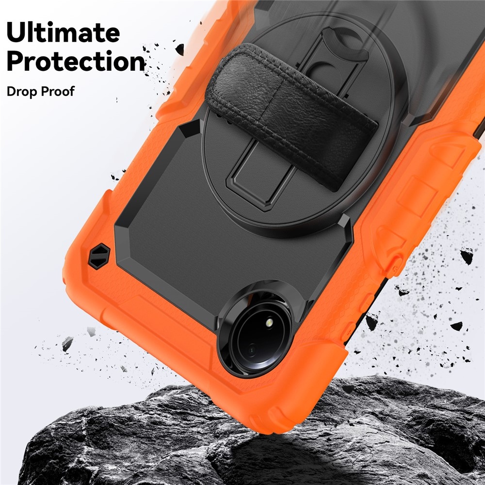 Strapabíró huzat kéztartóval és vállpánttal Xiaomi Redmi Pad SE 8.7 - narancssárga színűre