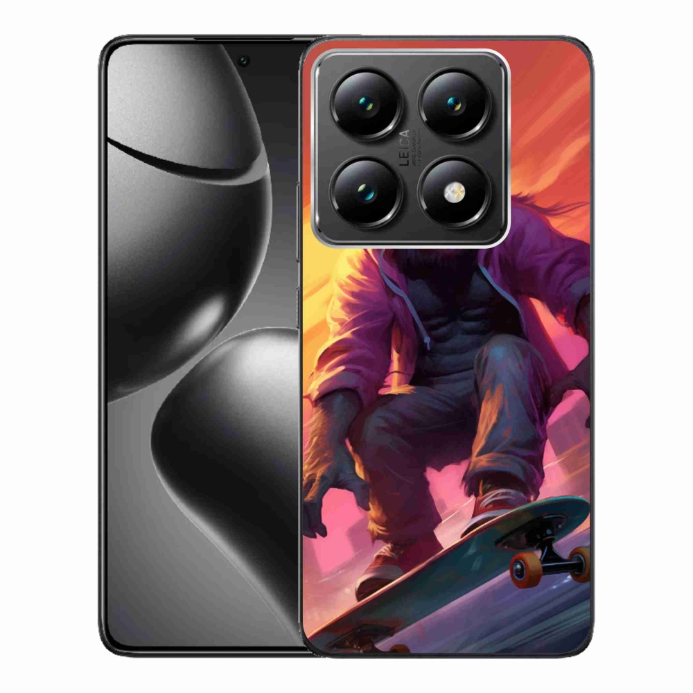Gél borítás mmCase a Xiaomi 14T Pro számára - gorilla a gördeszkán