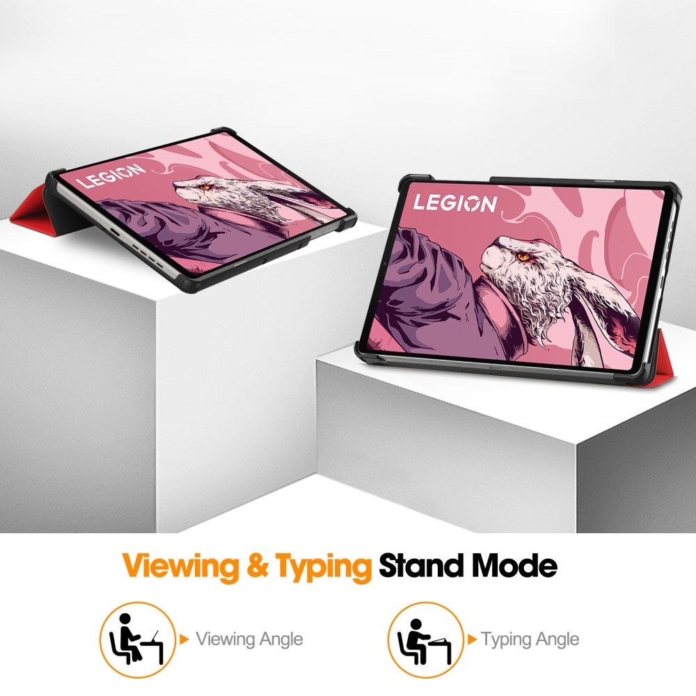 Cases okos záró tok Lenovo Legion Tab 8.8 (2. Gen.) táblagéphez - piros
