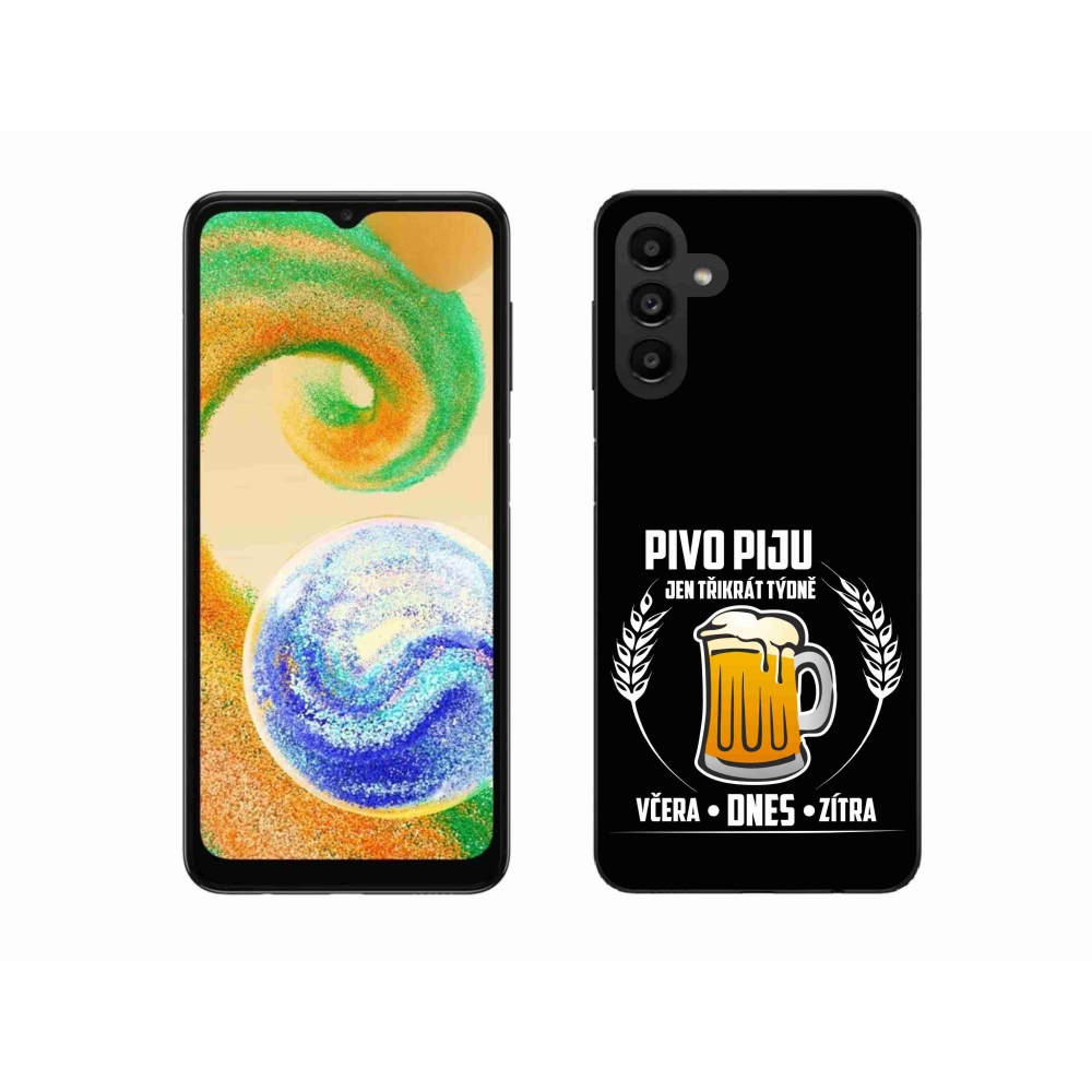 Gél borító mmCase Samsung Galaxy A04s (164.7x76.7x9.1mm) - sör motívum fekete háttérrel