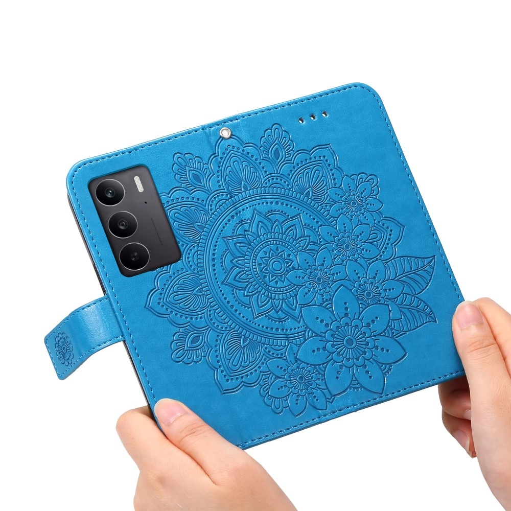 Mandala könyvtáska a Realme C75 készülékhez - kék