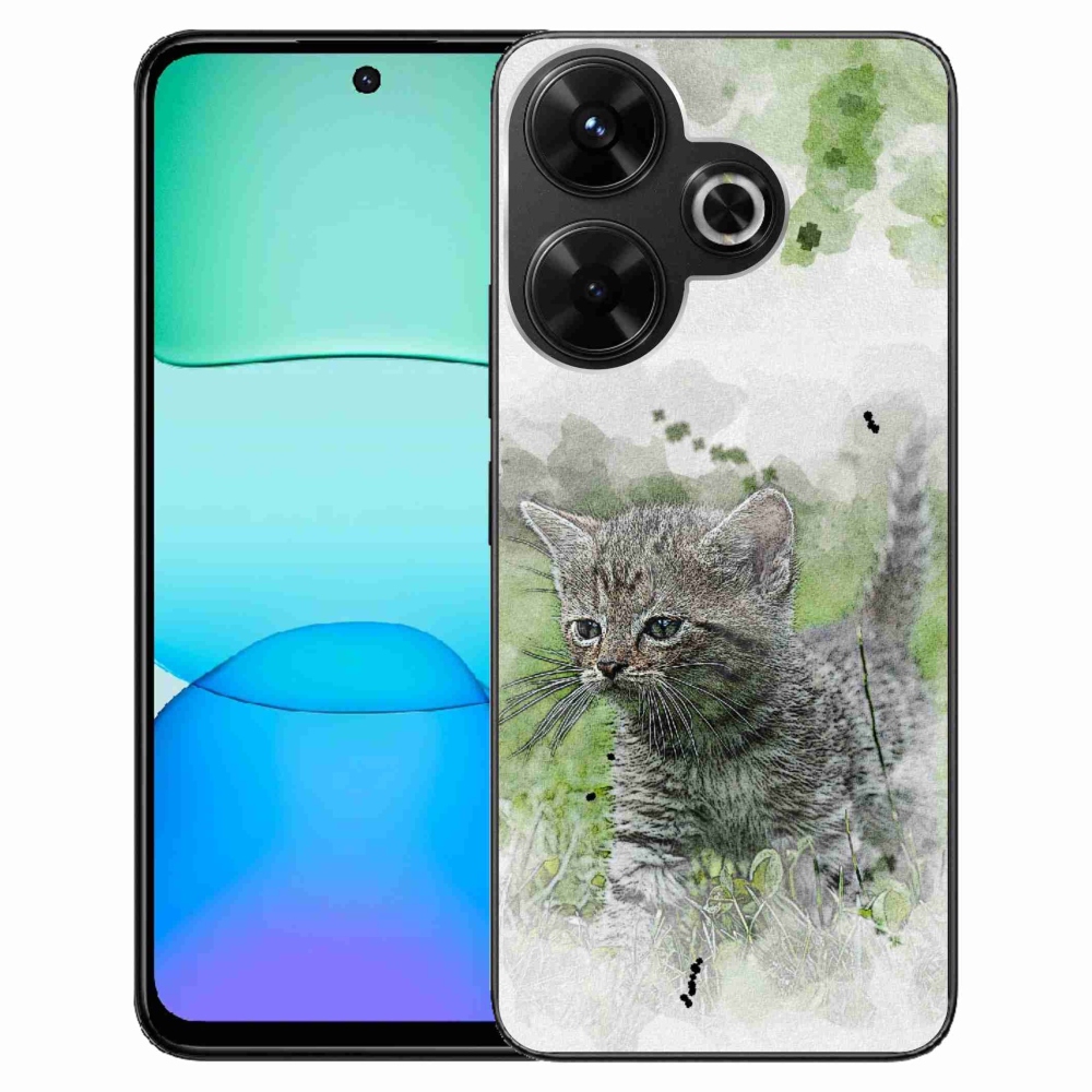 Gél borítás mmCase a Xiaomi Redmi 13 4G/Poco M6 4G - aranyos cica 1