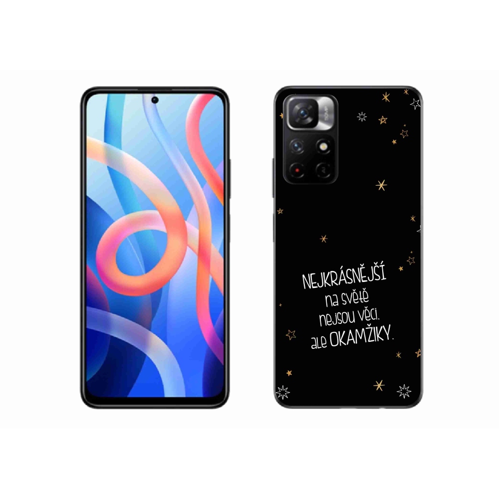 Gél borító mmCase a Xiaomi Redmi Note 11S 5G - idézet 4 fekete háttérrel