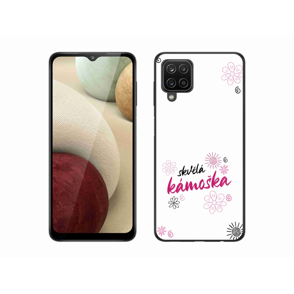 Gél borító mmCase Samsung Galaxy A12 - nagyszerű haver fehér háttérrel