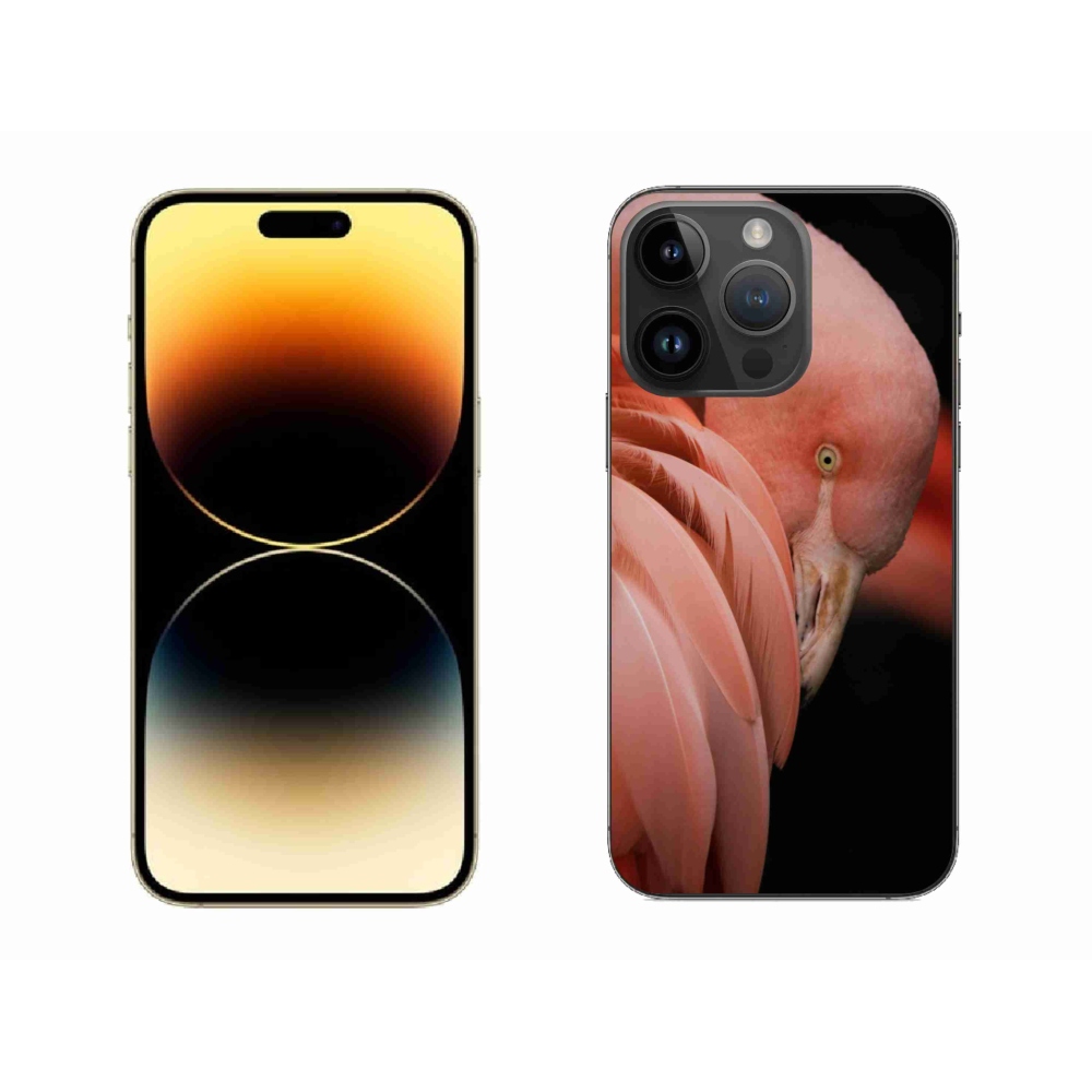Zselés borítás mmCase iPhone 14 Pro Max készülékhez - flamingó 3