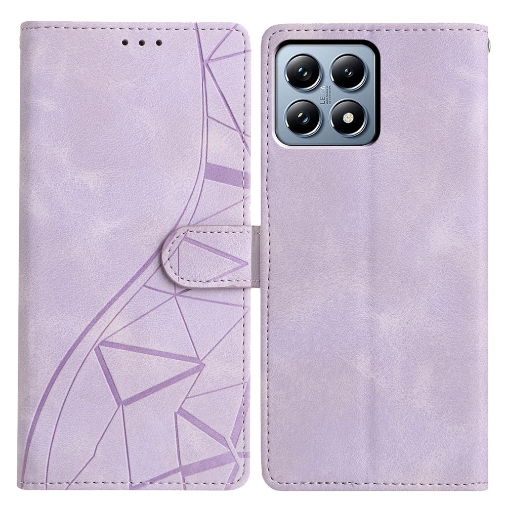 Háromszögek könyv tok Xiaomi 15T-hez - lila