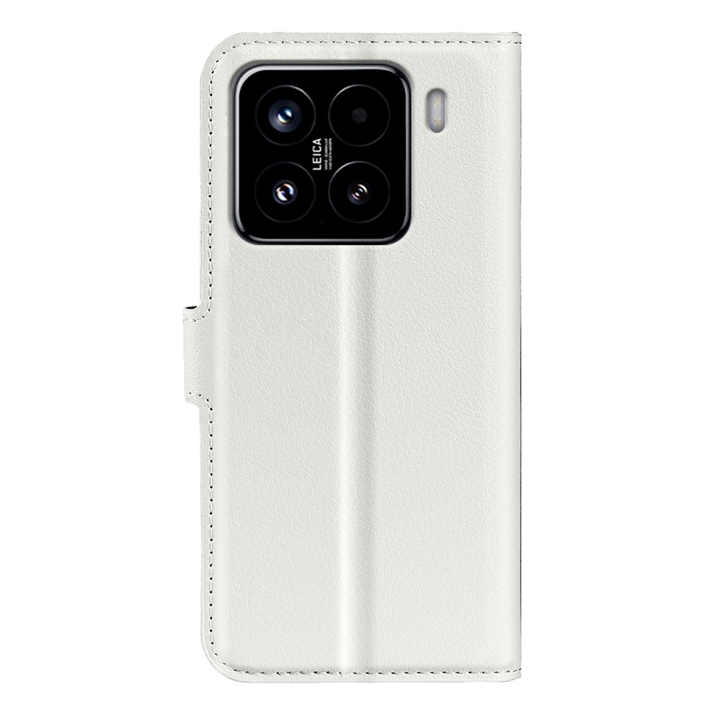 Litchi könyv tok a Xiaomi 15-öshöz - fehér