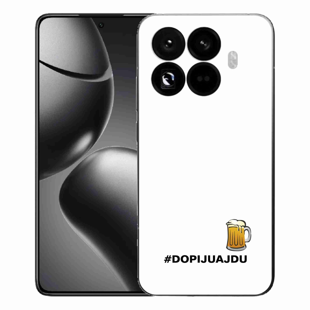Gél borítás mmCase a Xiaomi 15T Pro számára - sör motívum 1 fehér háttérrel