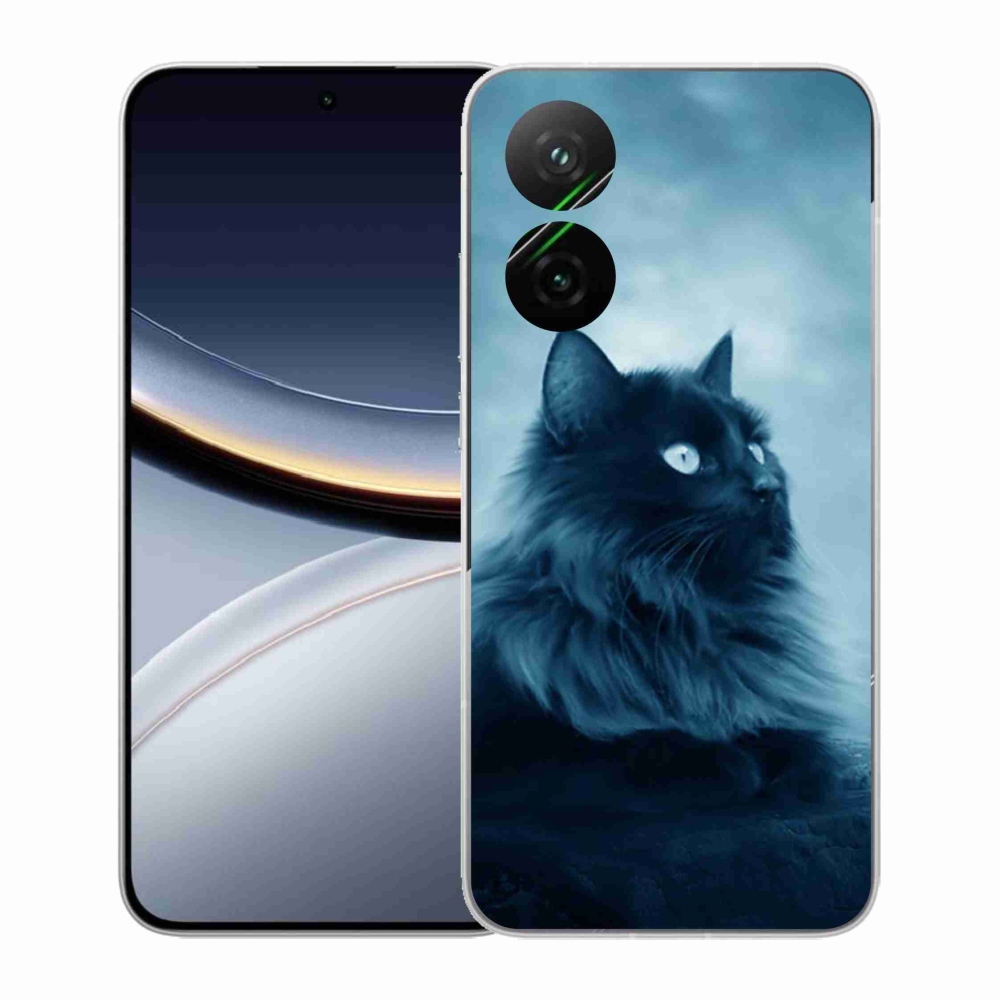 Gél borítás mmCase a Xiaomi Poco F7 5G-hez - fekete macska 1