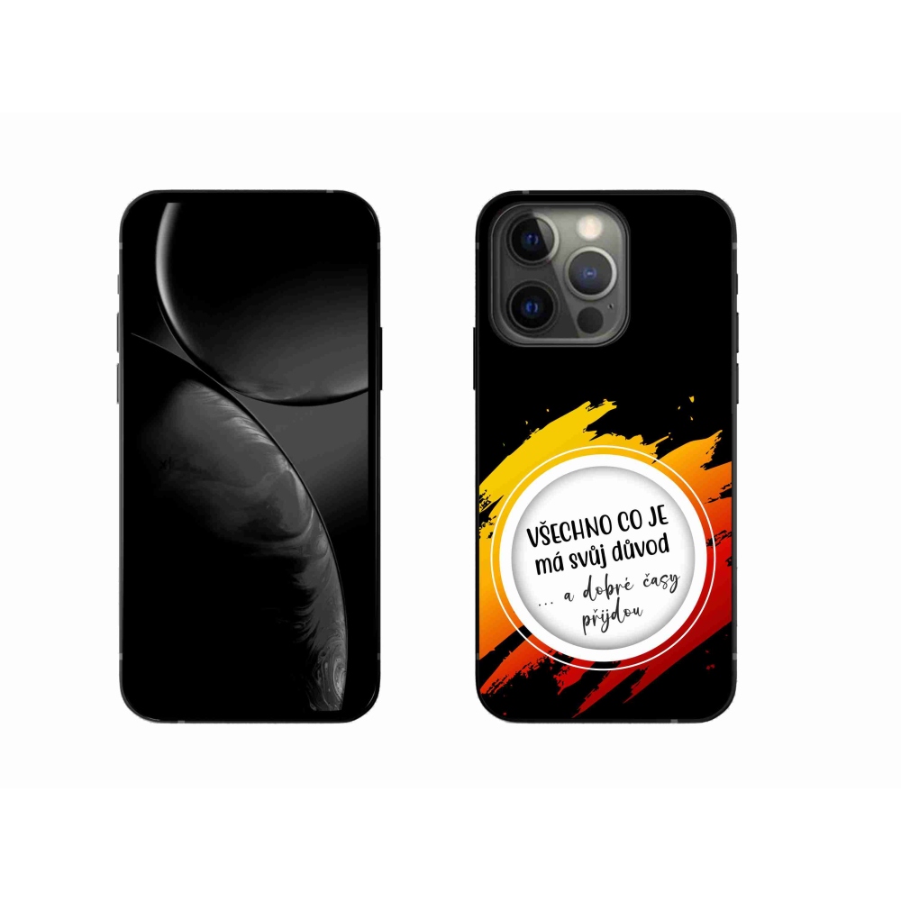 Zselés borítás mmCase iPhone 13 Pro 6.1 - idézet 3 fekete háttérrel