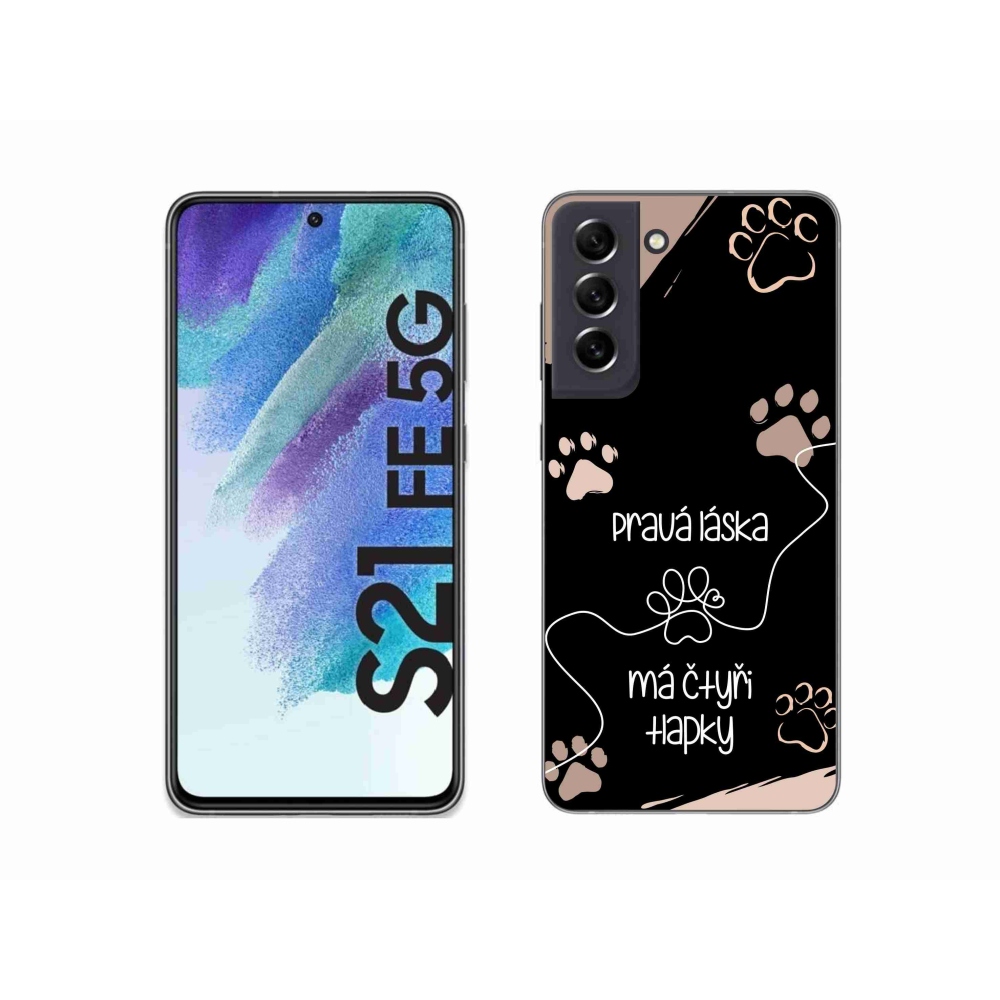Zselés borítás mmCase Samsung Galaxy S21 FE 5G - kutya motívum 1 fekete háttér