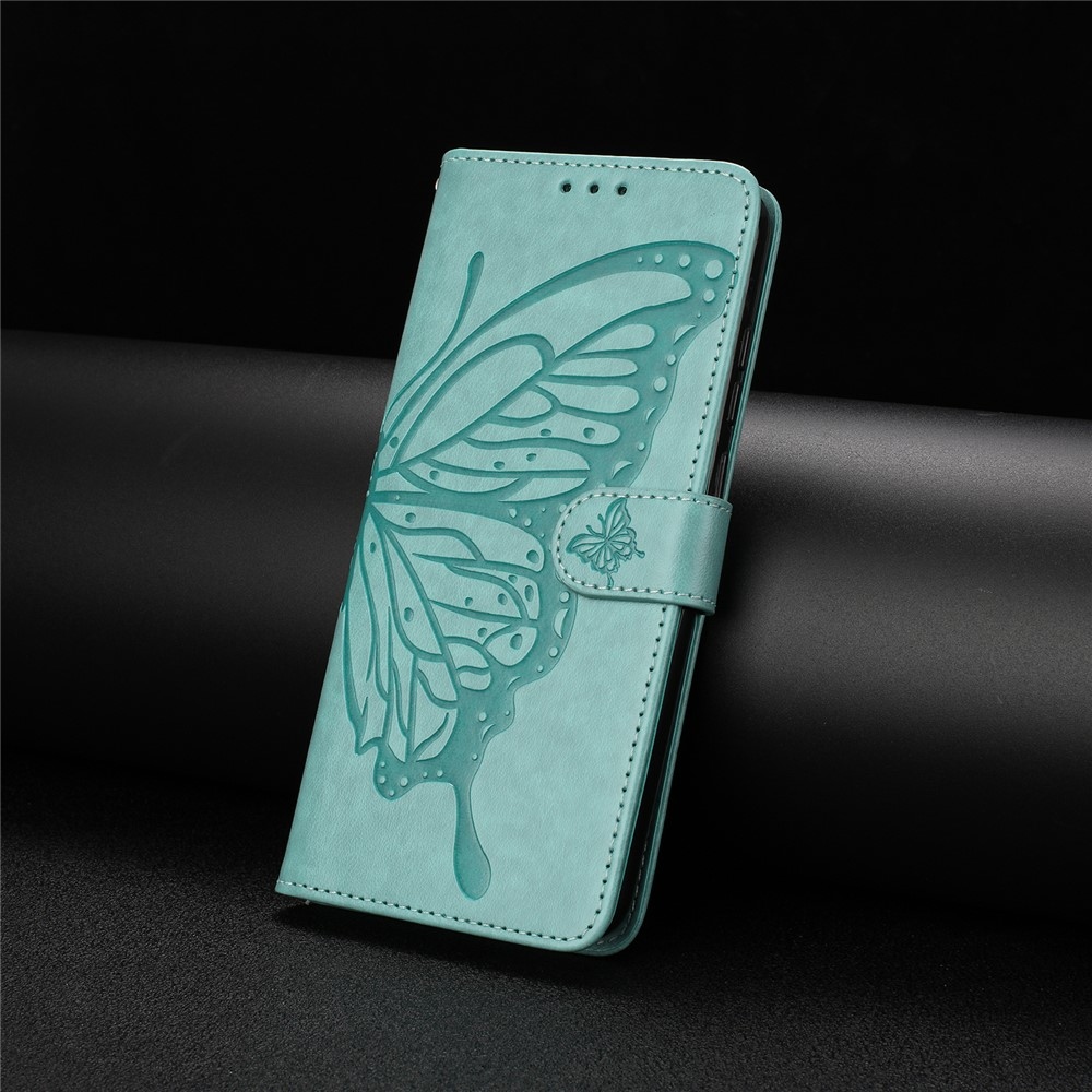 Virágos pillangó könyvtáska Google Pixel 10 Pro XL/Pixel 9 Pro XL - teal színű