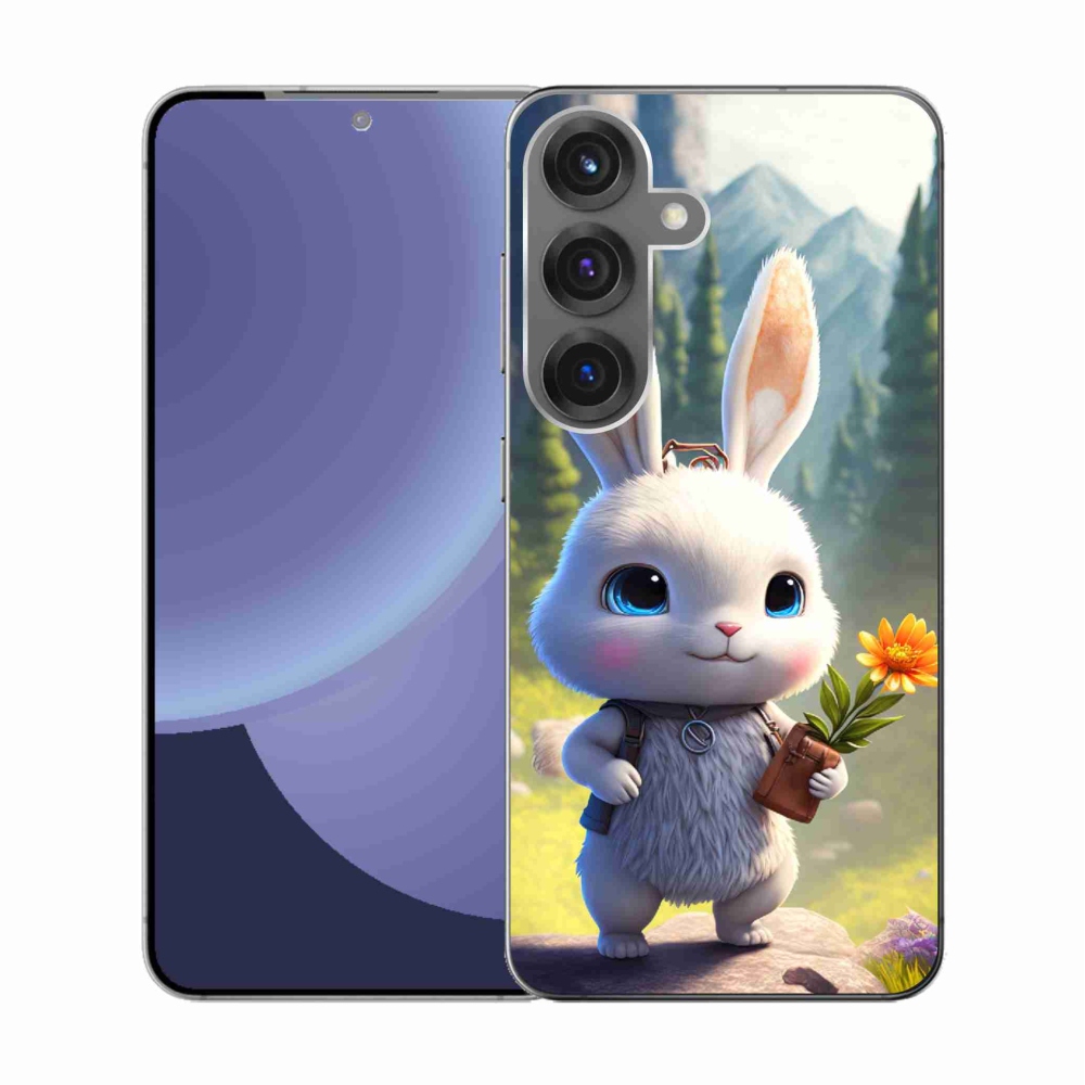 Gél borítás mmCase Samsung Galaxy S25 készülékhez - aranyos nyuszi