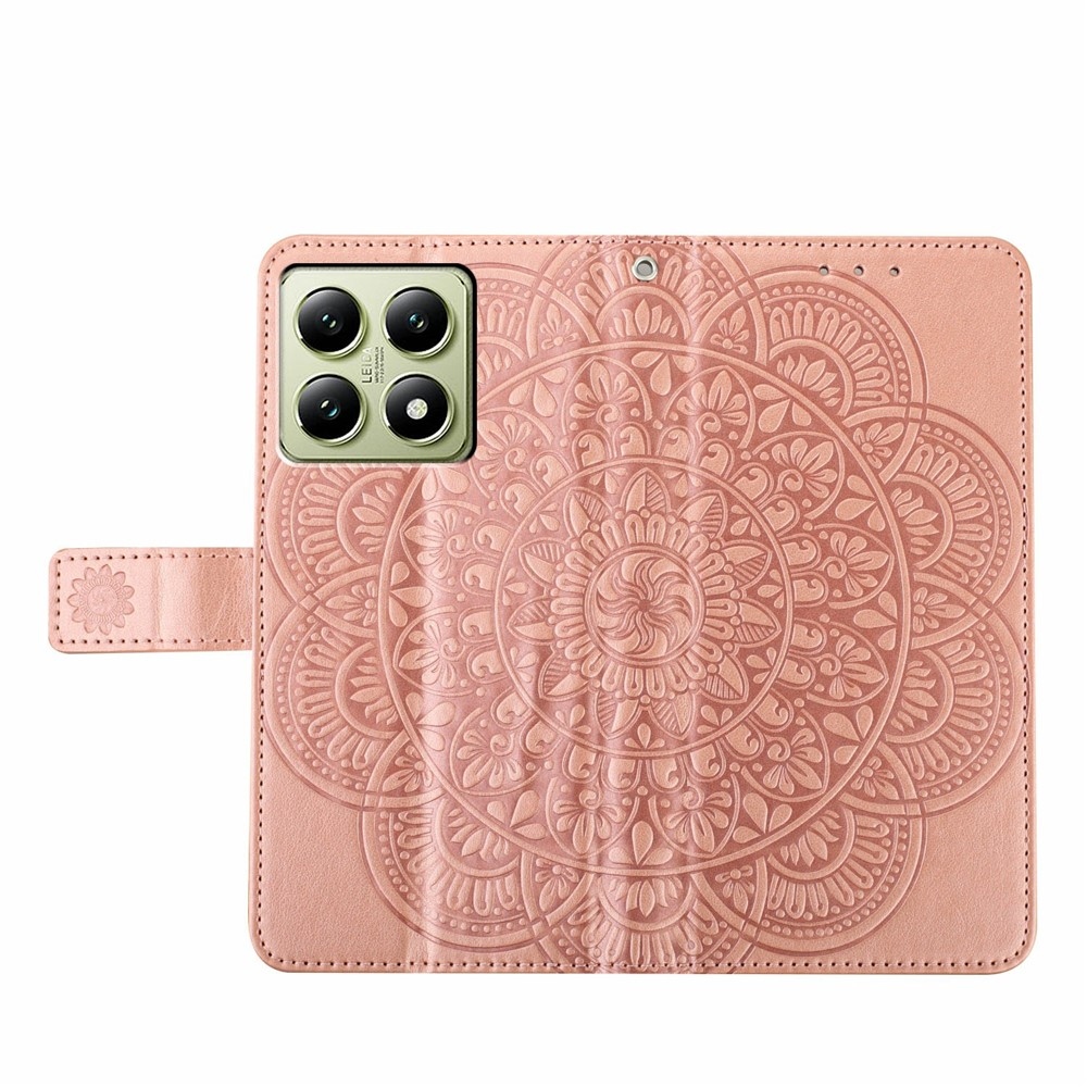 Mandala könyv tok Xiaomi 15T-hez - rózsaarany