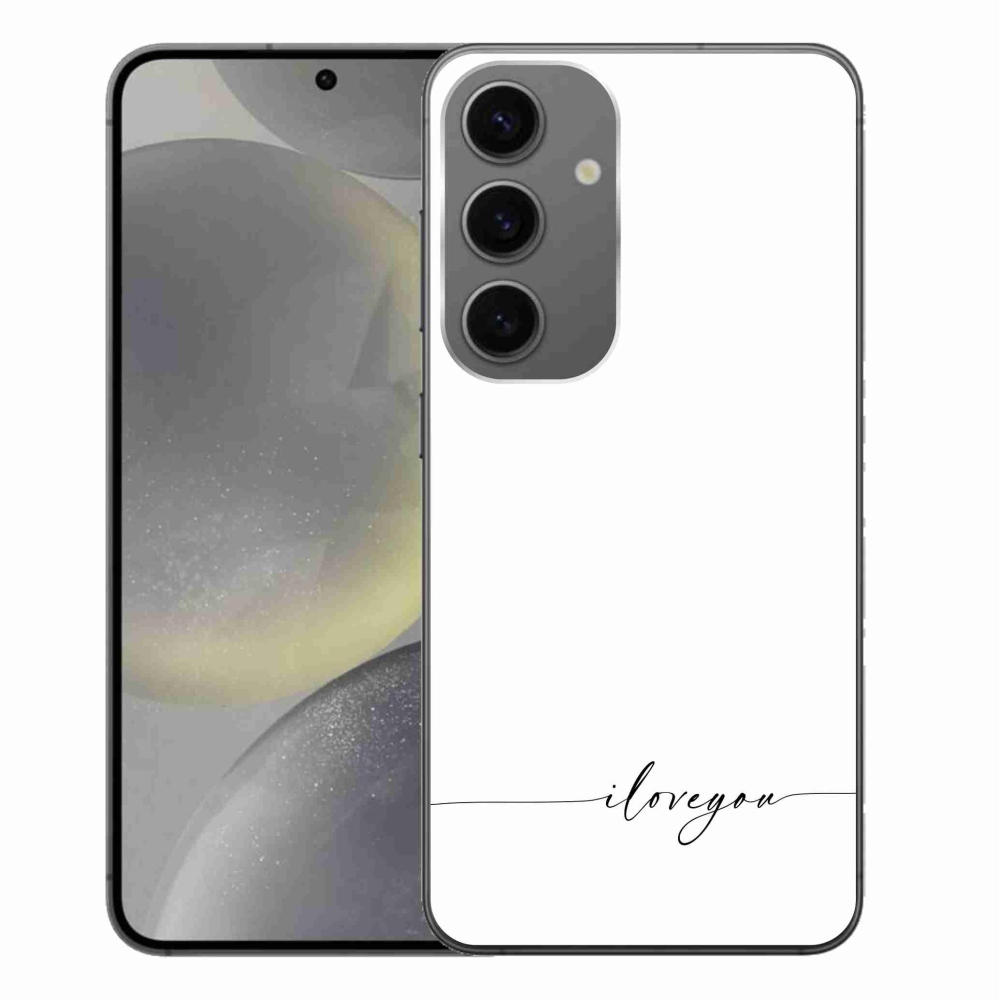 Gél borítás mmCase Samsung Galaxy S24+ - I love you fehér háttérrel