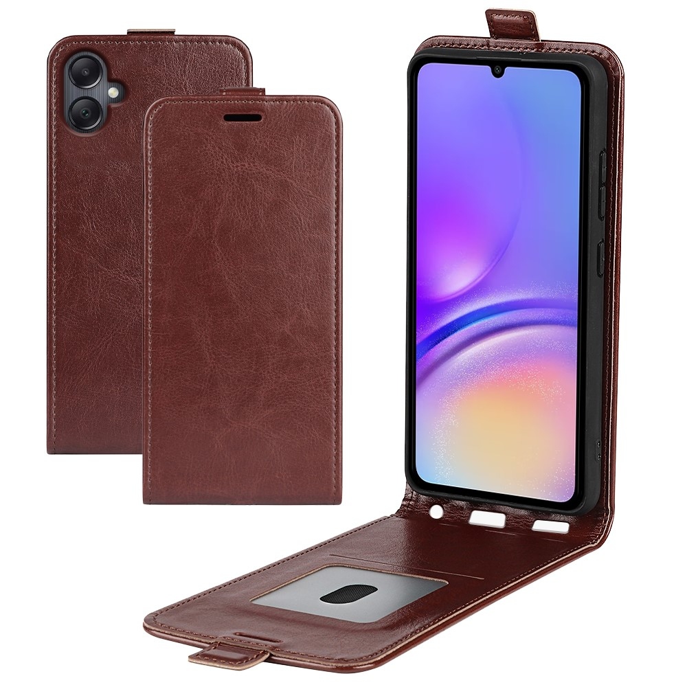 Függőleges könyvtáska Samsung Galaxy A06 4G készülékhez - barna