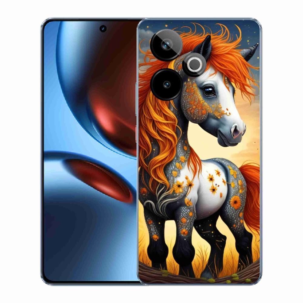 Rugalmas zselés tok mmCase képpel a Realme GT 7 5G/GT 7T 5G számára - színes póni