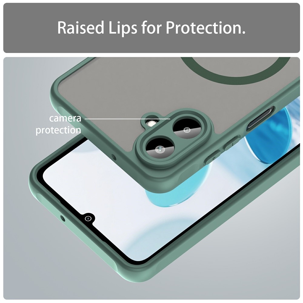 Matt zselés tok MagSafe tok a Samsung Galaxy A07 4G készülékre - zöld