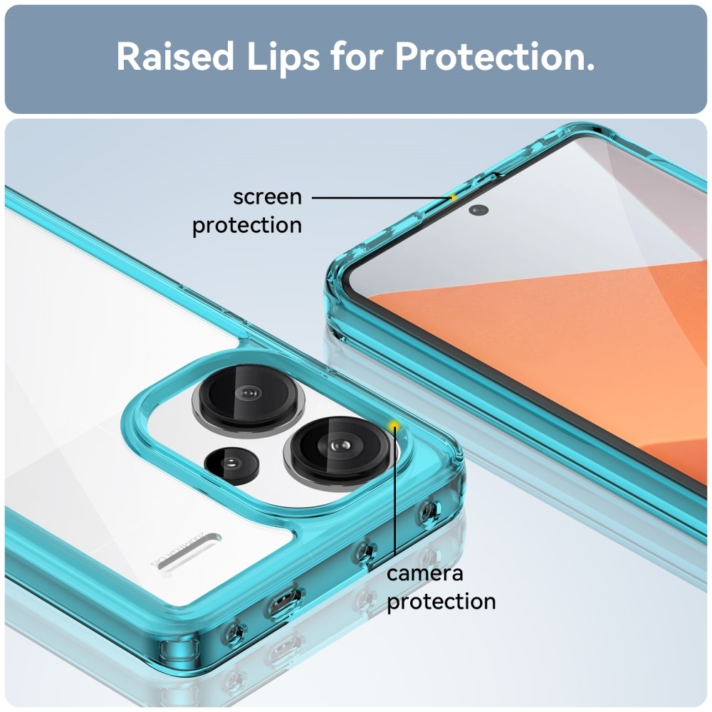 Gél tok fix hátlappal Xiaomi Redmi Note 13 Pro+ 5G - világoskék színű