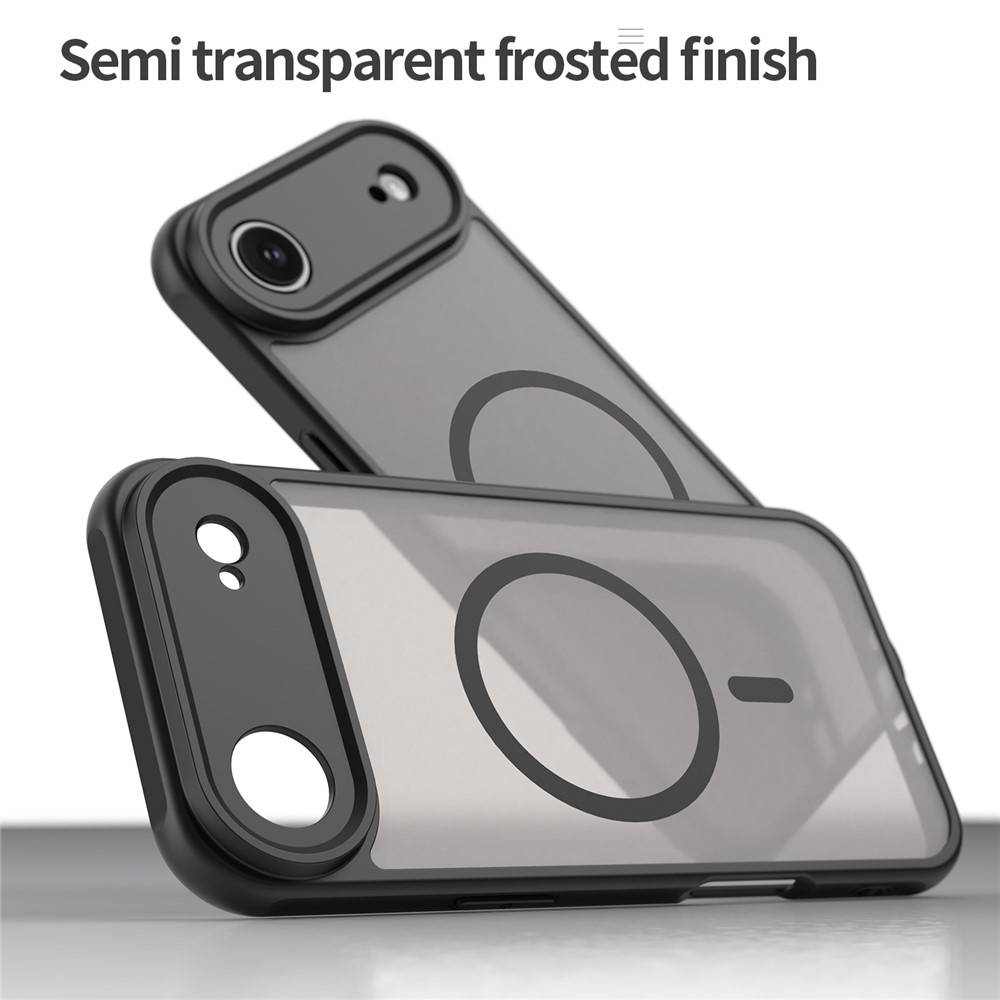 Matte zselés tok MagSafe-rel iPhone 17 Air készülékhez - fekete