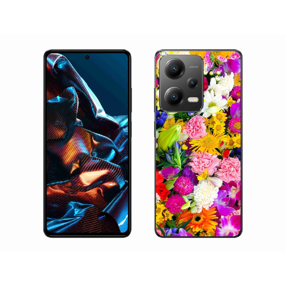 Gél borító mmCase a Xiaomi Redmi Note 12 Pro 5G-hez - virágok 12