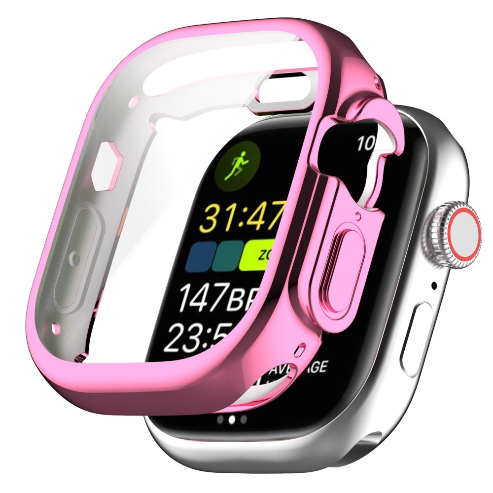 Puha, felpattintható gél védőburkolat Apple Watch Ultra/Ultra 2 49 mm-es órához - rózsaszín