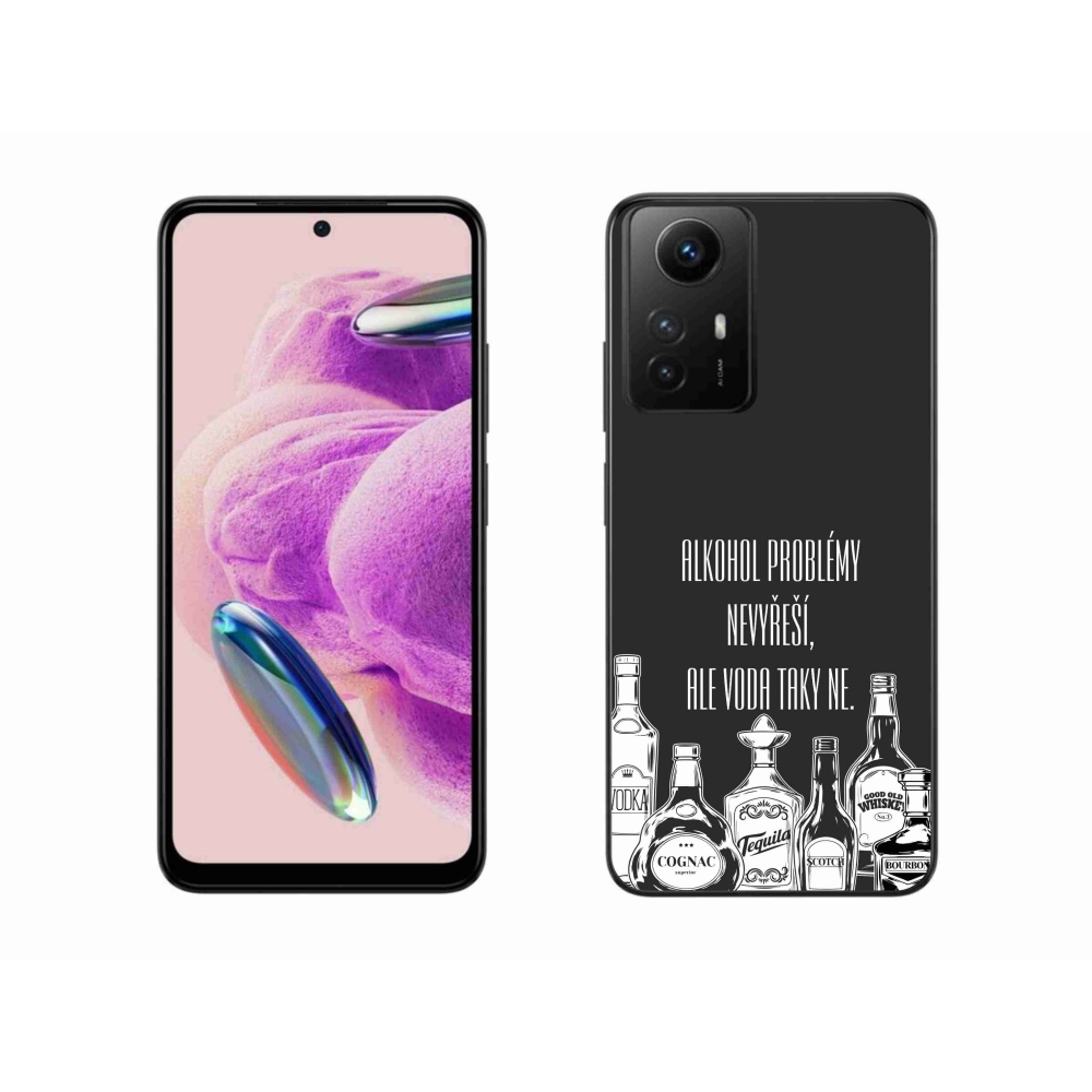 Gél borító mmCase a Xiaomi Redmi Note 12S számára - vicces szöveg fekete háttérrel