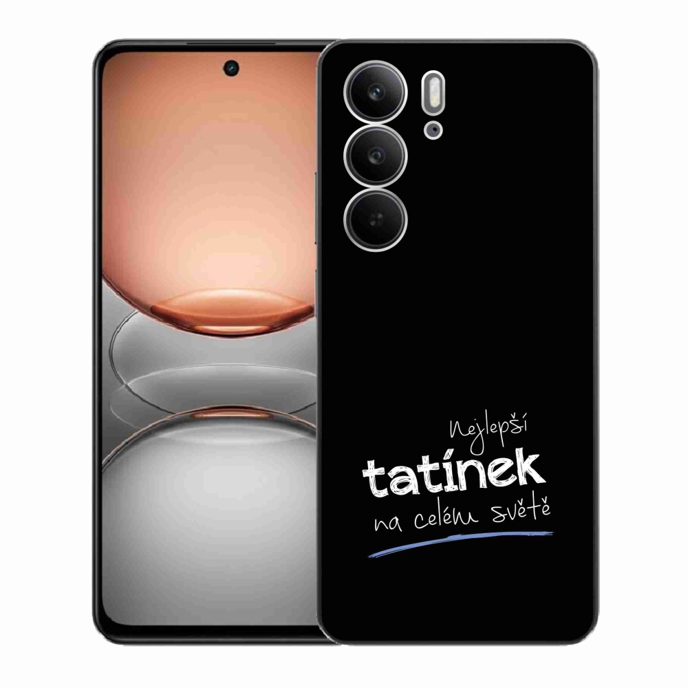 Gél borító mmCase a Realme C75-ön - legjobb apuci 4 fekete háttérrel