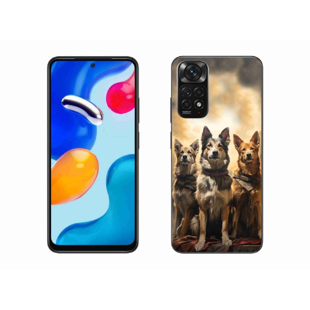 Gél borítás mmCase a Xiaomi Redmi Note 11 4G-hez - három kutya