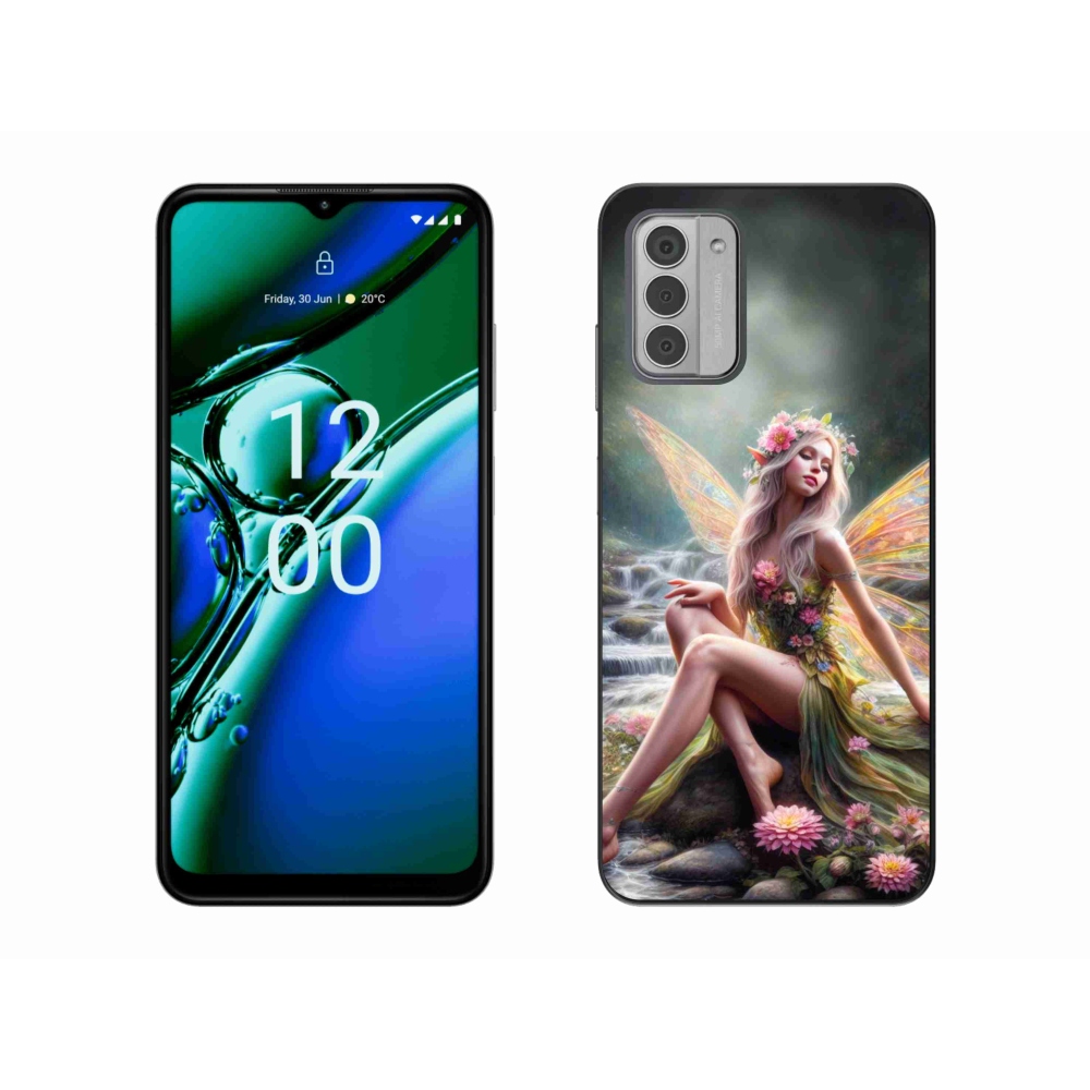 Zselés borítás mmCase a Nokia G42-hez - pillangó nő 1