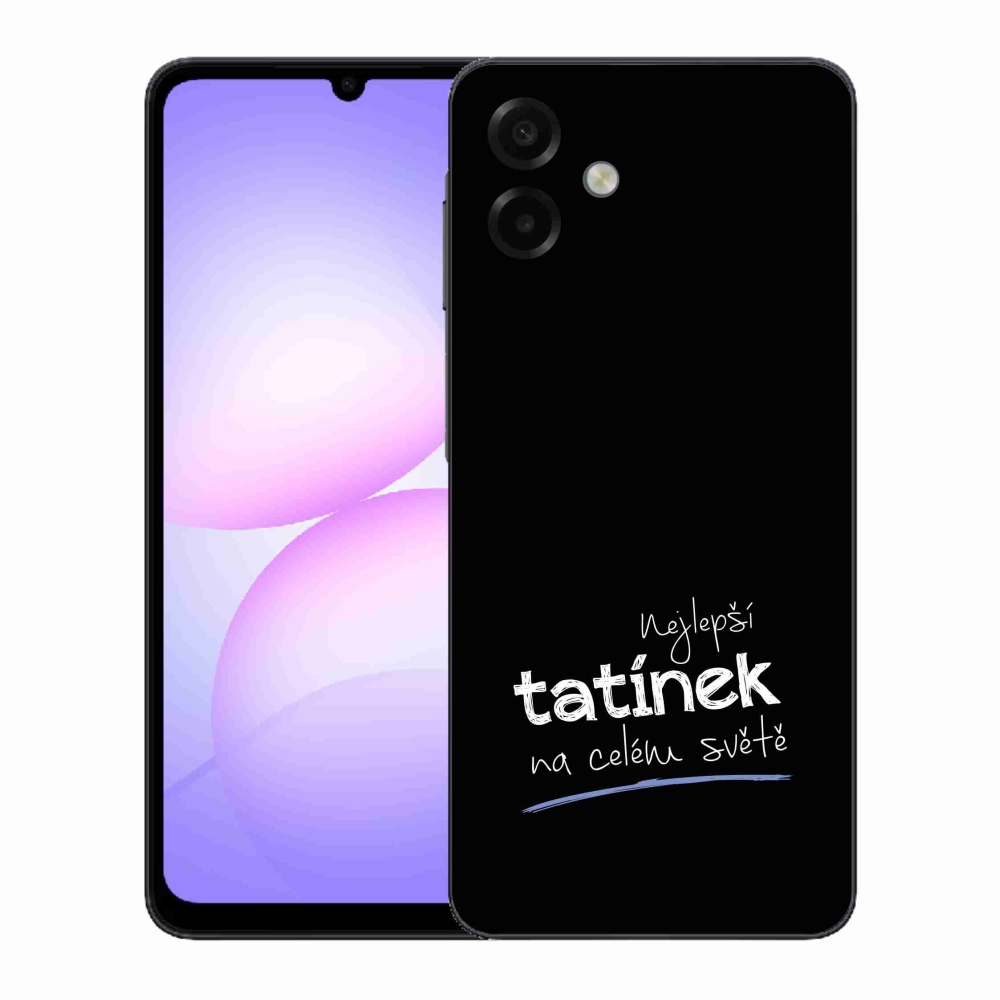 Gél borító mmCase Samsung Galaxy A07 4G - legjobb apuci 4 fekete háttérrel