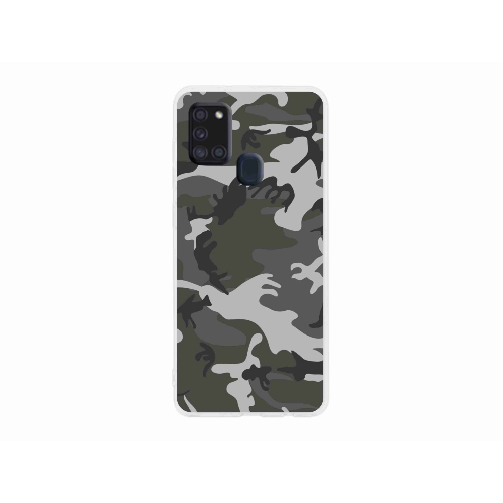 Zselés borítás mmCase Samsung Galaxy A21s készülékhez - terepszínű minta