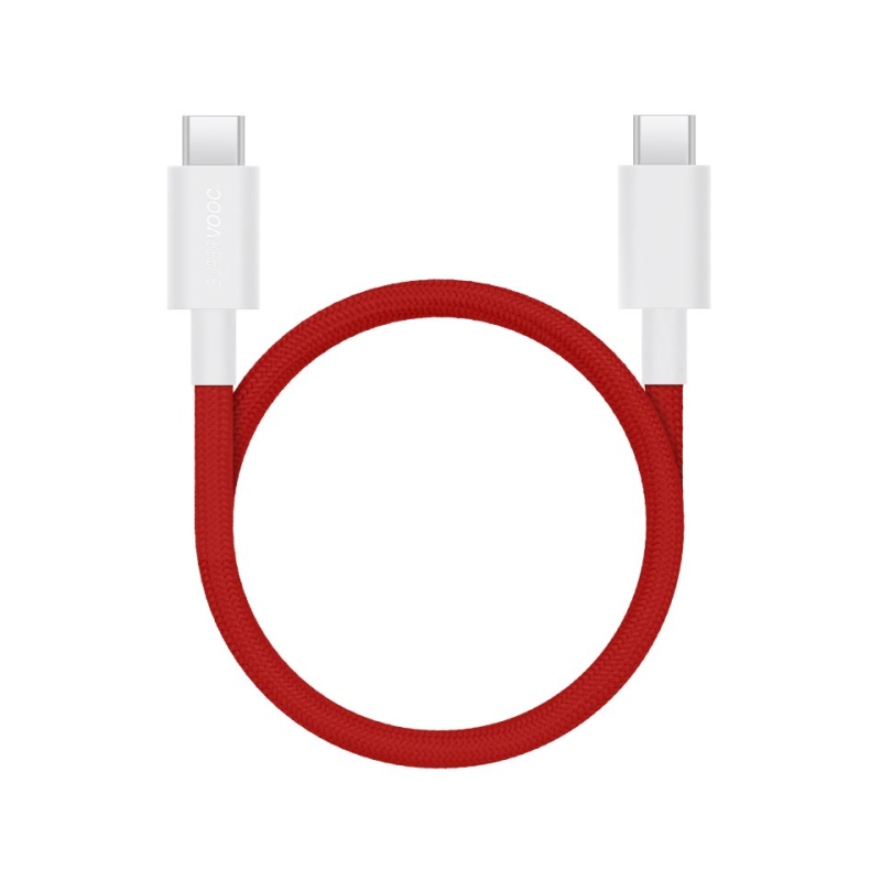 OnePlus SUPERVOOC töltés USB-C/USB-C adat mágneses kábel 10A 1.2m piros