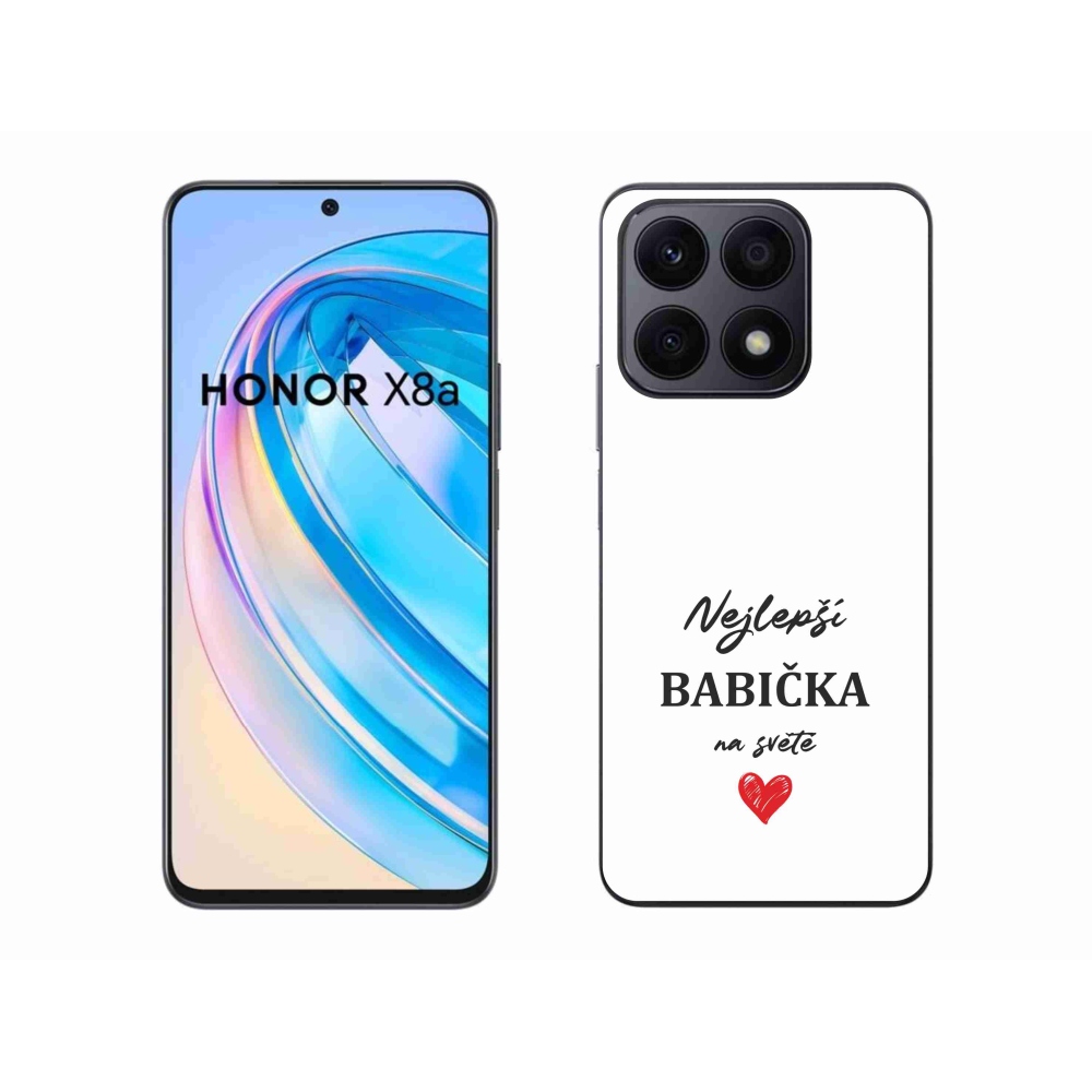 Gél borítás mmCase a Honor X8a számára - Best Grandma 1 fehér háttér