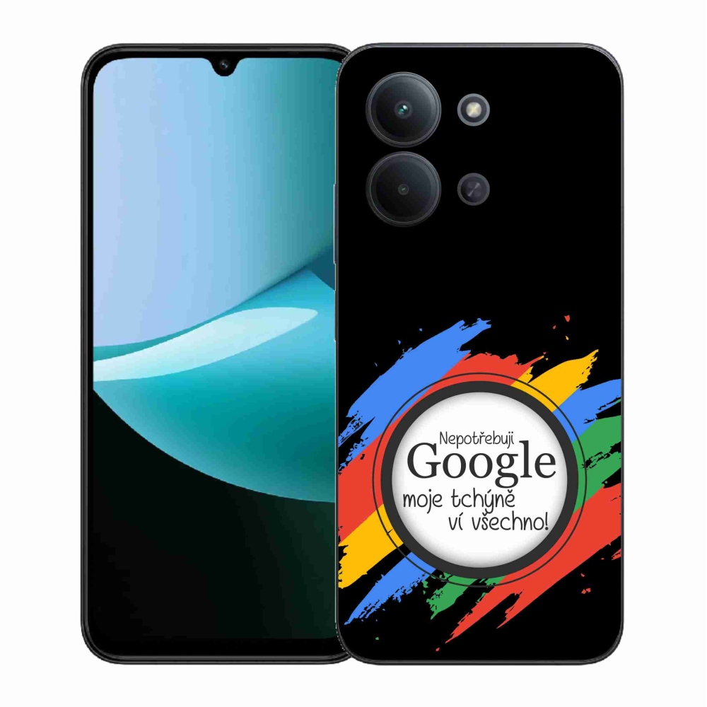 Gél borítás mmCase a Xiaomi Redmi 15C 4G (171mm)/Poco C85 4G (171mm) - anyós tudja, hogy minden fekete háttérrel rendelkezik