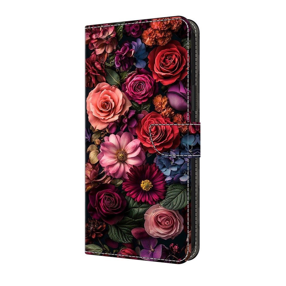 Sima könyves tok Samsung Galaxy A07 4G - virágokhoz