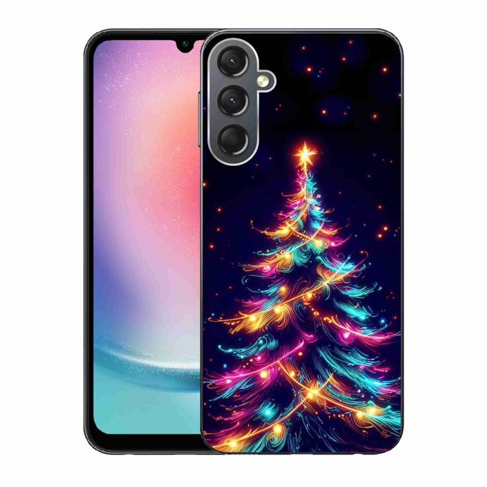 Gél borítás mmCase Samsung Galaxy A24 készülékhez - neon karácsonyfa